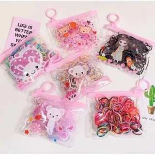 Hules para cabello paquete con dos divisiones