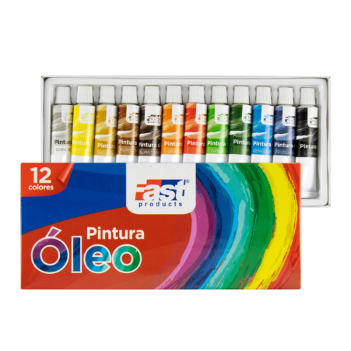 Estuche de Oleo en tuvo Fast 12 colores