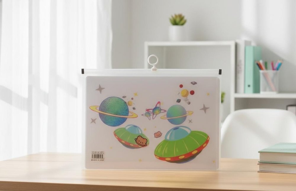 Sobre plastico Tamaño carta diseño de planetas