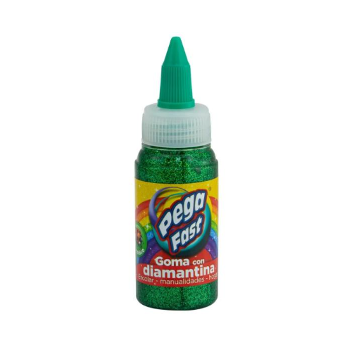 Goma con Diamantina Pega Fast Verde