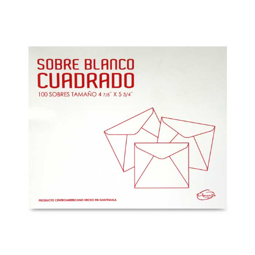 Sobre Apunta Blanco Cuadrado