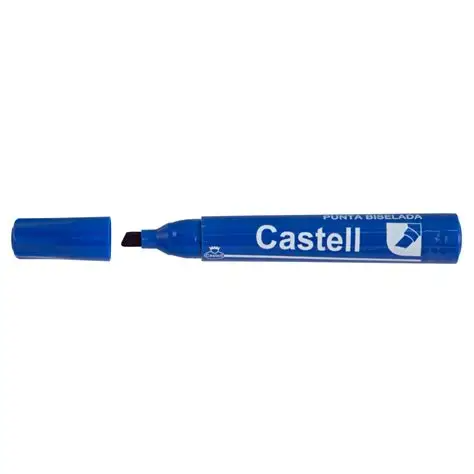 Marcador Permanente Castell Punta Cuadrada Azul