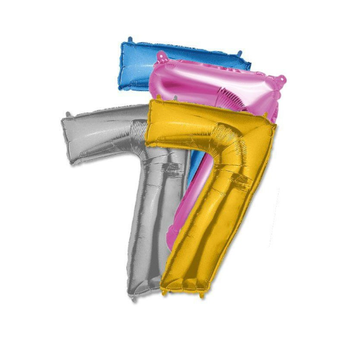 Numero Inflable metalizado 32" número 7