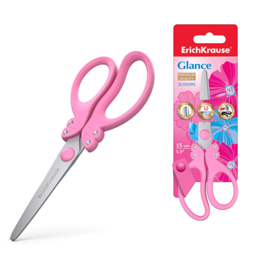 TIJERA ESCOLAR ERICH KRAUSE DE 6" GLANCE MARIPOSA