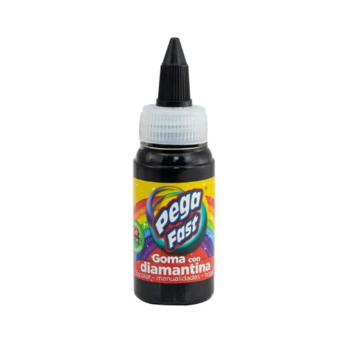 Goma con Diamantina Pega Fast Negro