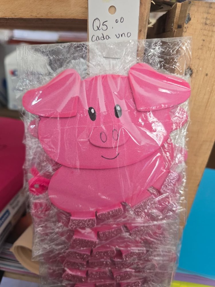 Figura de Foamy diseño Cerditos