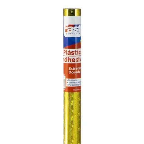 Rollo de Contac Fast Dorado con estrellas 3 Metros