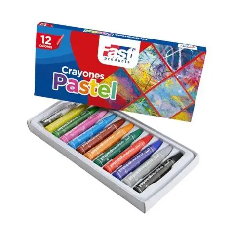 Caja de crayones Pastel Fast 12 colores