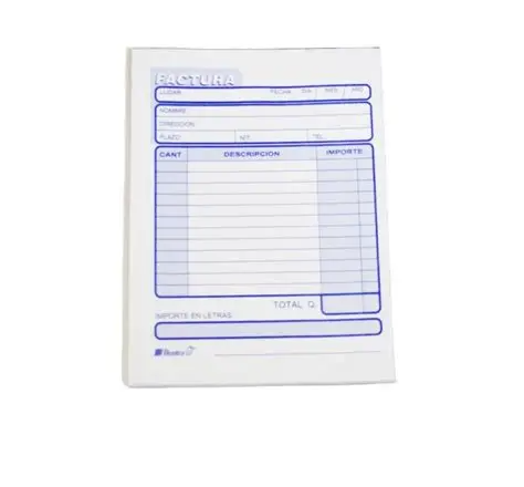 Block de Facturas 1/4 de carta