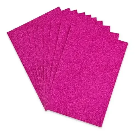 Pliego de cartulina con Glitter Color Fucsia
