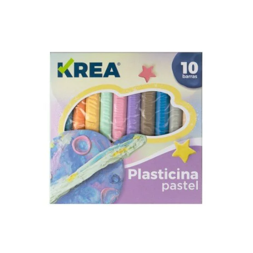 Caja de Plasticina Krea 10 Colores Pastel