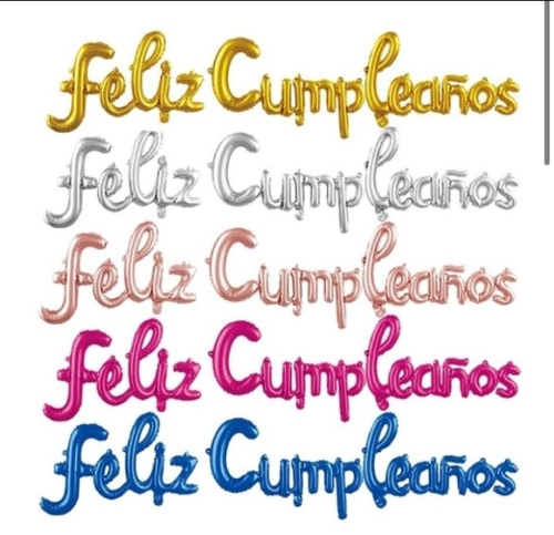 Letrero Inflable de Feliz Cumpleaños Colores Surtidos