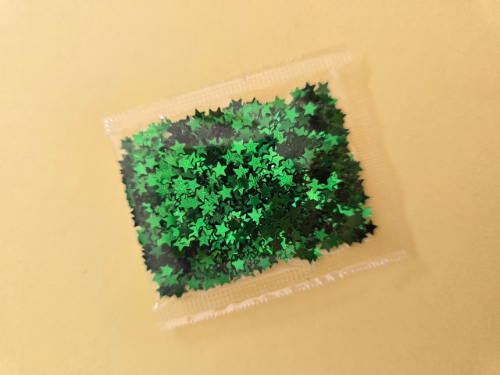 Bolsa de Brillantina Fast con figura Verde