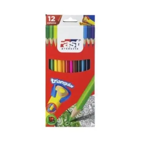 Caja de crayones Fast largo 12 colores