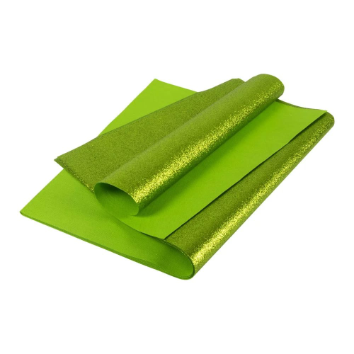 Pliego de tela con Diamantina Fast  Verde Limón
