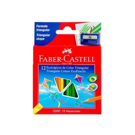 Caja de Crayones Faber Castell corto 12 colores