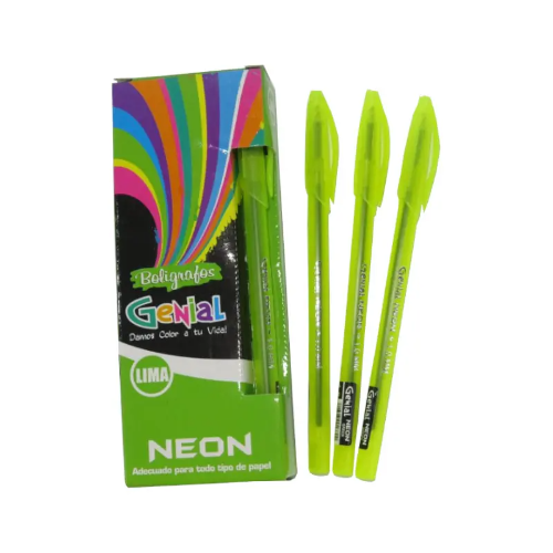 Lapicero Genial Neón Verde Limón