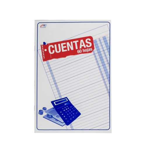 Cuaderno para Contabilidad 2 columnas 60 hojas pasta sencilla