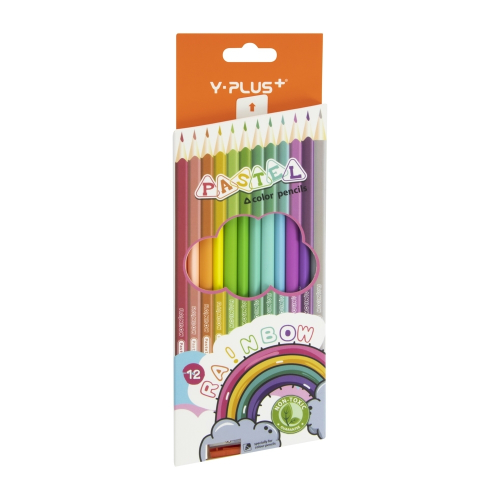 Caja de crayones Y-Plus 12 colores pastel