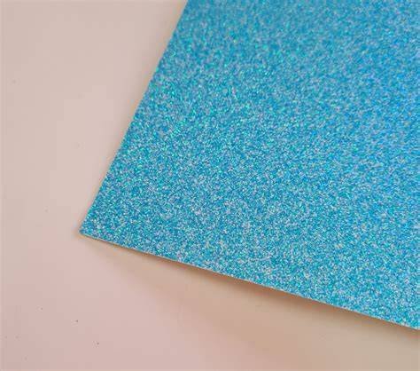 Pliego de Cartulina con Glitter Celeste