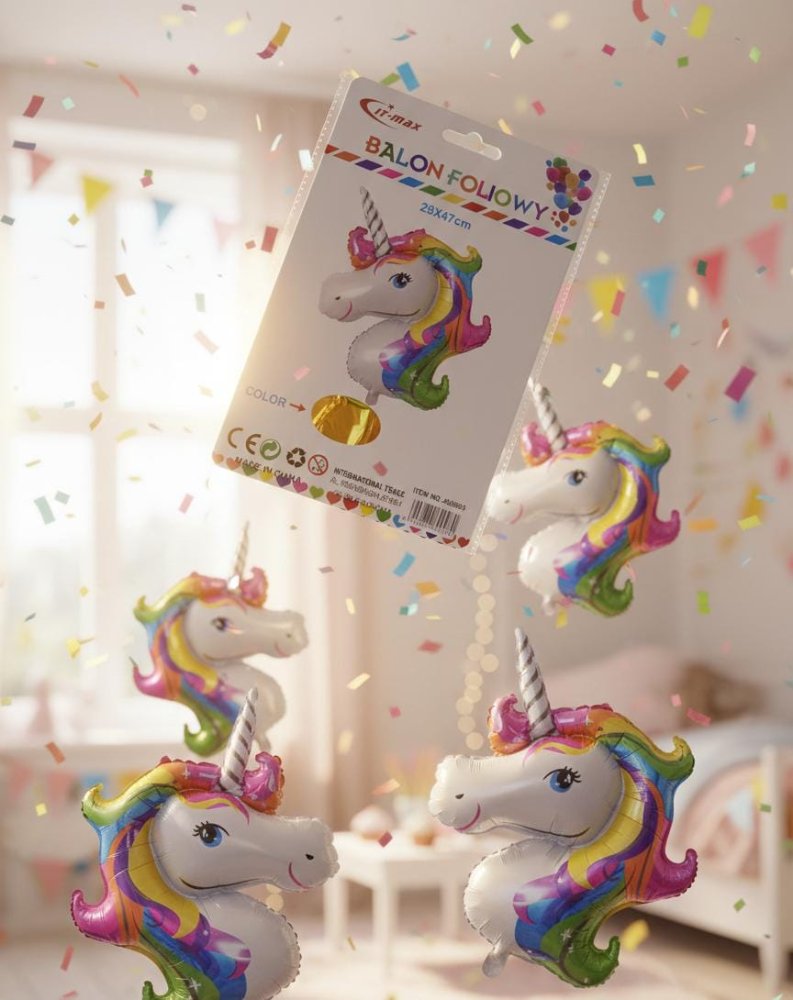 Globo metalico Diseño Unicornio