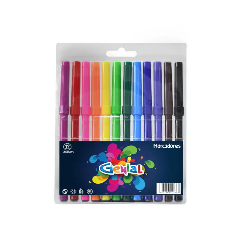 Estuche de marcadores Genial 12 colores