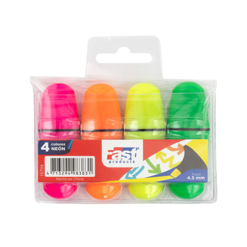 Estuche de resaltadores Fast Mini 4 colores