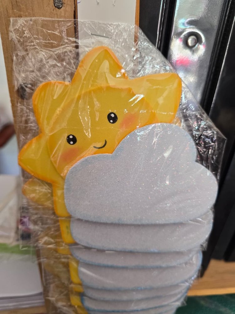 Figura de Foamy Diseño Sol y Nube