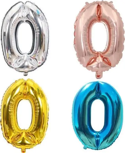 Numero Inflable metalizado 32" número 0