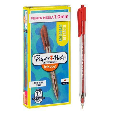 Lapicero Paper Mate Retractil Rojo