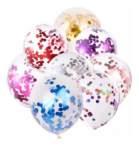 Globo con Confeti Colores