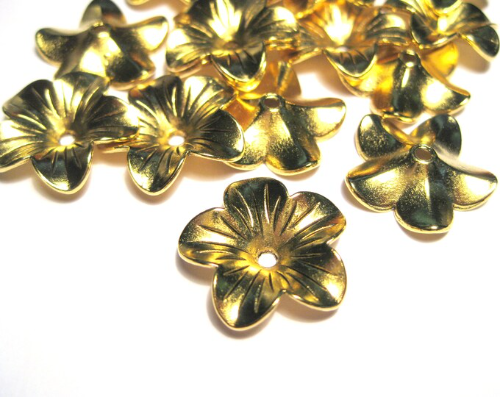 Bolsa de Lentejuelas de Flor Doradas