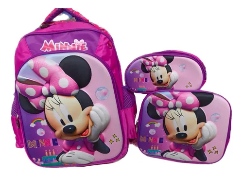 Combo Mochila para niña Mochila+Loncera+Estuche