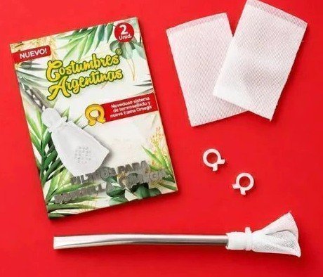 Filtros x 2 para Bombilla Tela plastica