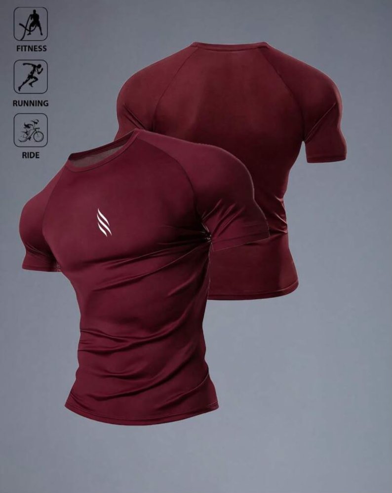 Acti Hombre Camisa M Burdeos