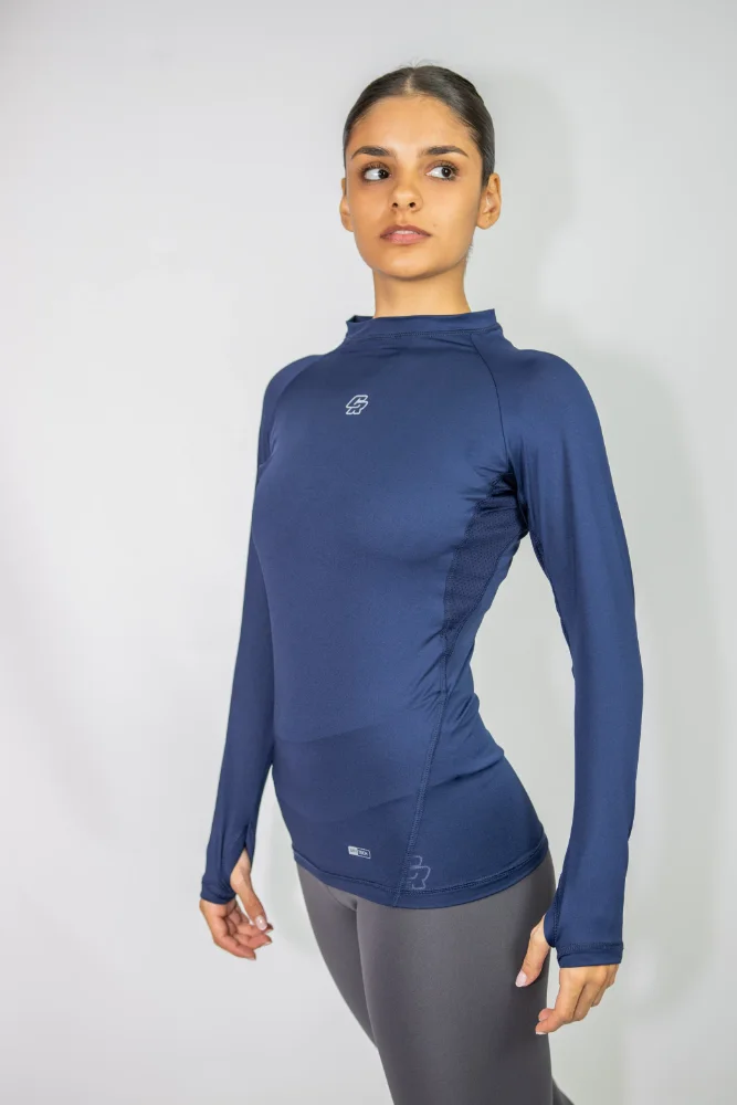 Remera Térmica Deportiva Azul UV+50