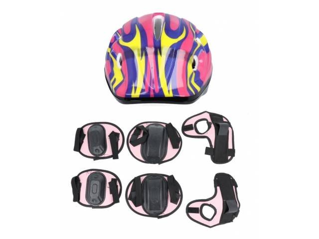 kit de protección casco, rodilleras y coderas