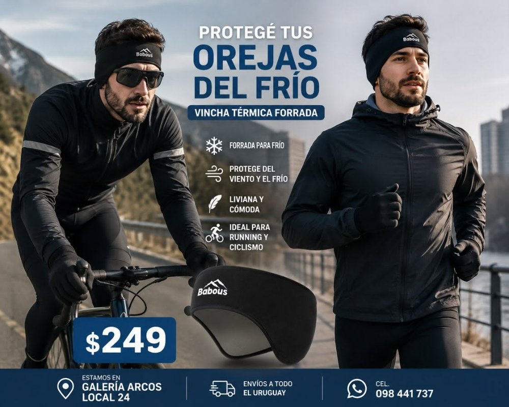 Vincha térmica forrada para frío