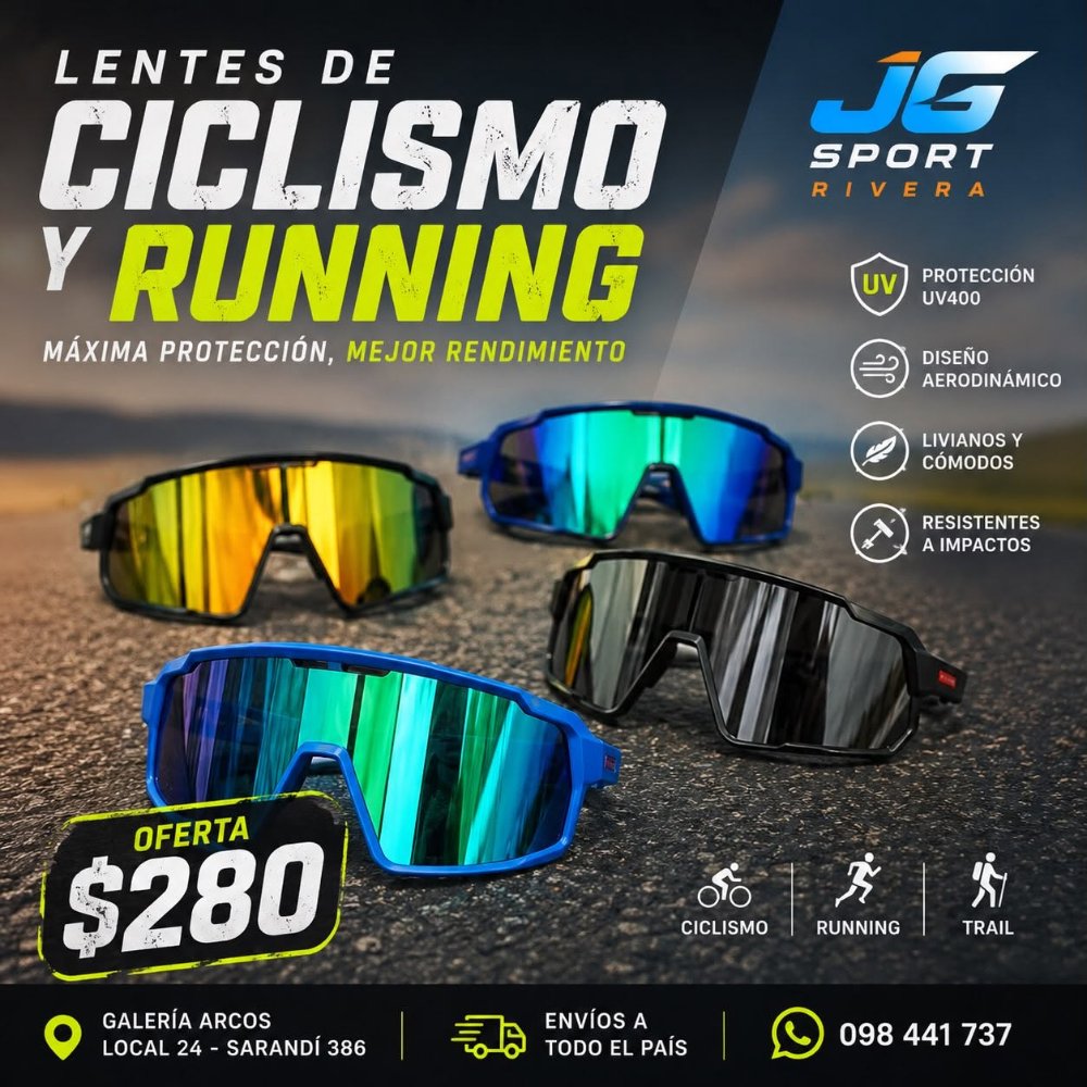 Lentes ciclismo/running 400uv Varios modelos