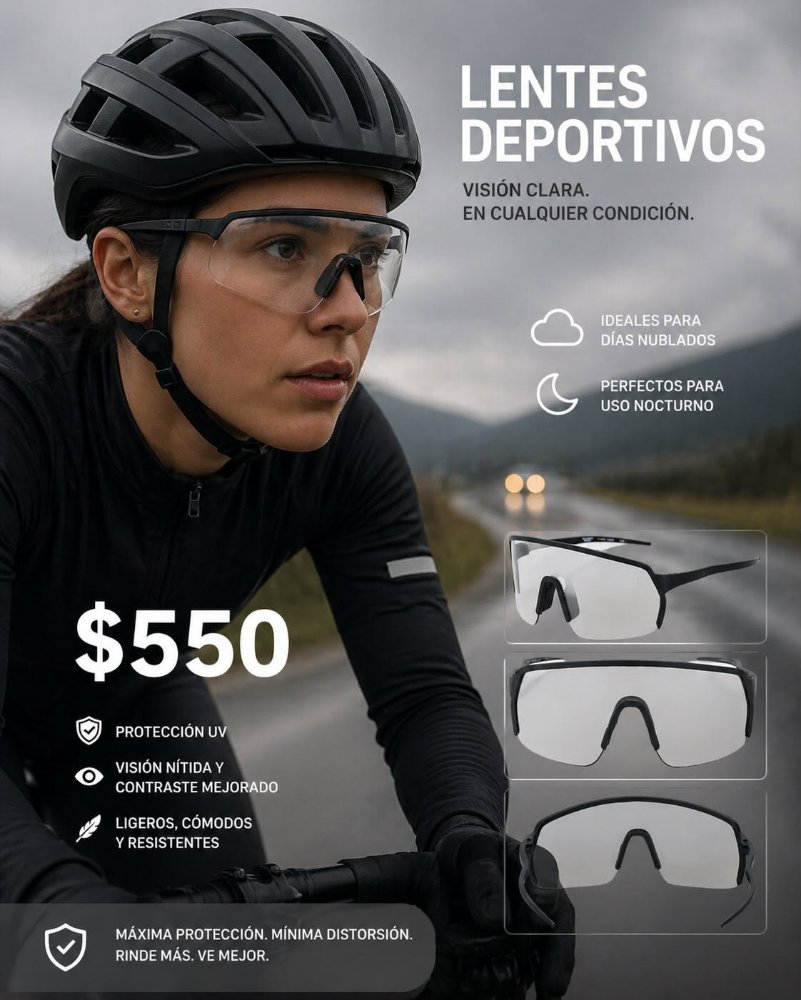 Lentes ciclismo lente transaperente
