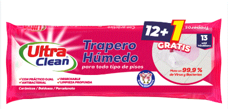 TRAPERO HUMEDO ULTRACLEAN PRIMAVERA 12UN