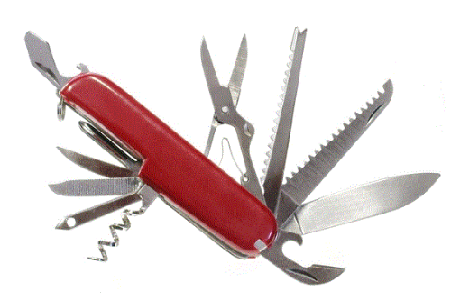 CUCHILLO MULTI FUNCTION  KINFE  ROJA AZUL NEGRA