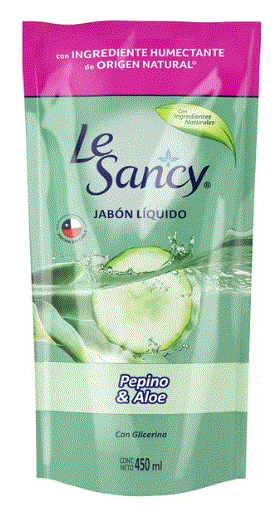 JABON LIQUIDO LE SANSY PEPINO & ALOE 450ML