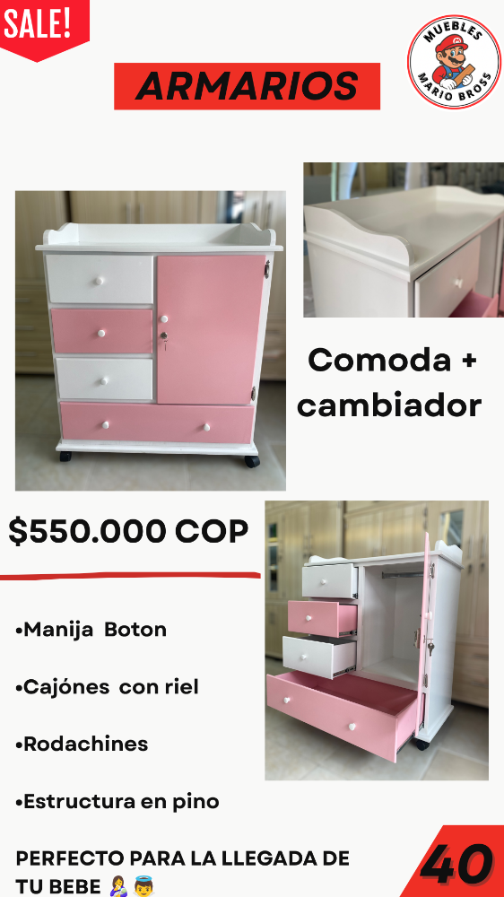 cómoda cambiador