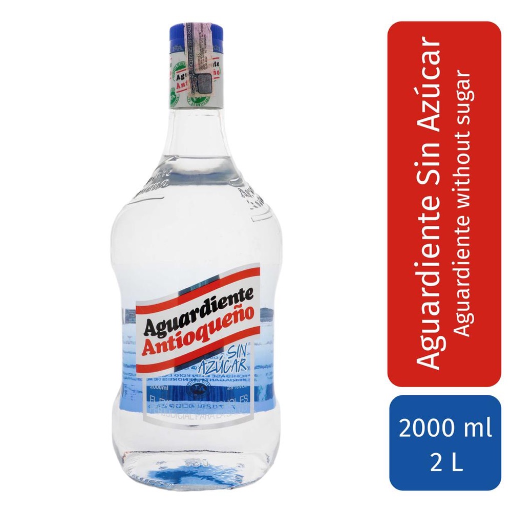 AGUARDIENTE ANTIOQUEÑO TAPA AZUL GARRAFA