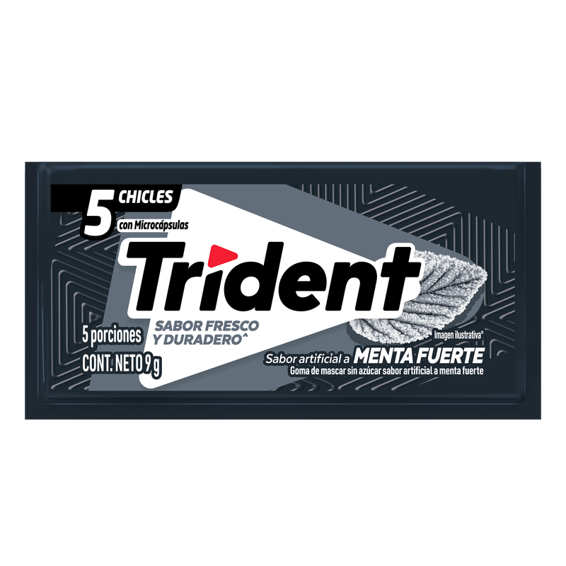 TRIDENT x 5 MENTA FUERTE