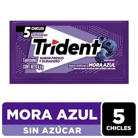 TRIDENT x 5 MORA AZUL