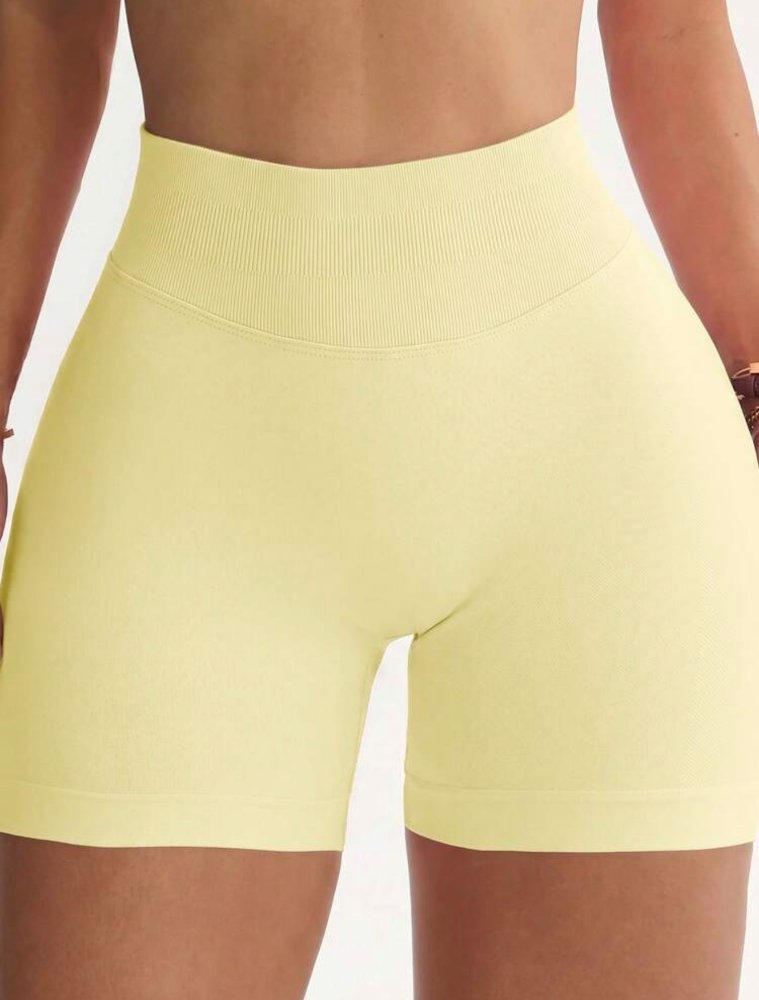 Short deportivo Amarillo crema