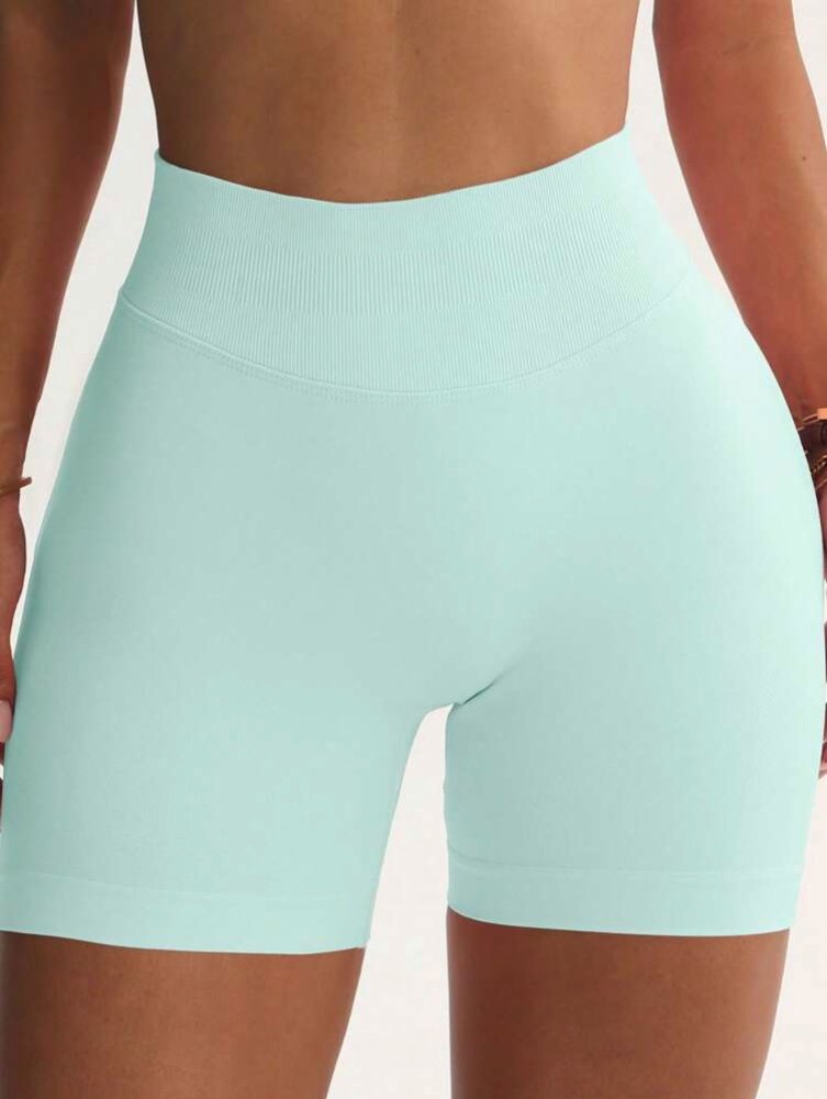 Shorts deportivos mujer control abdomen y glúteos LightBlue