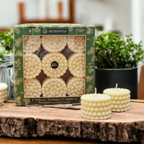 Velas aromaticas de cera vegetal x Unidad
